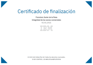IBM Certificado Integridad socios comerciales
